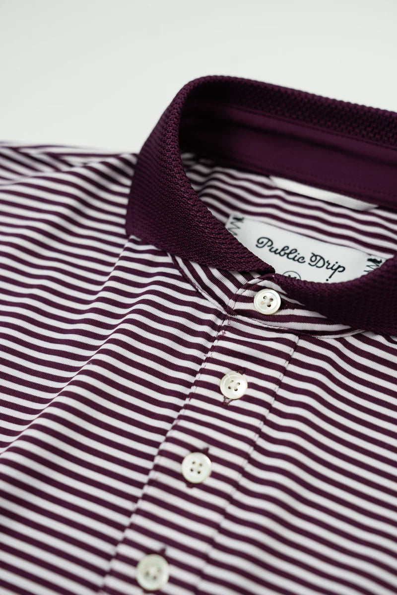 PUBLIC DRIP ATHLETE STRIPED POLO