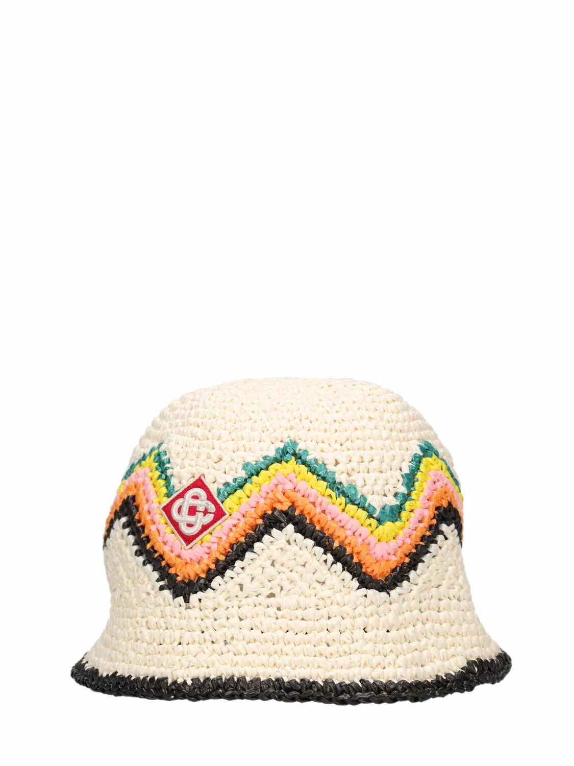 CASABLANCA RAFFIA CROCHET HAT