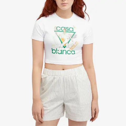 CASABLANCA LE JEU PRINTED BABY T-SHIRT