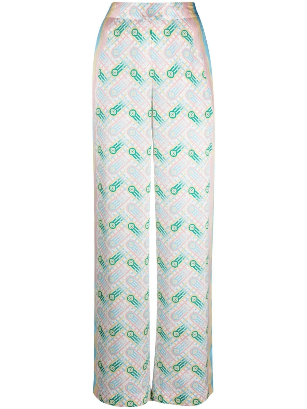 CASABLANCA PRINTED STRAIGHT LEG TROUSERS