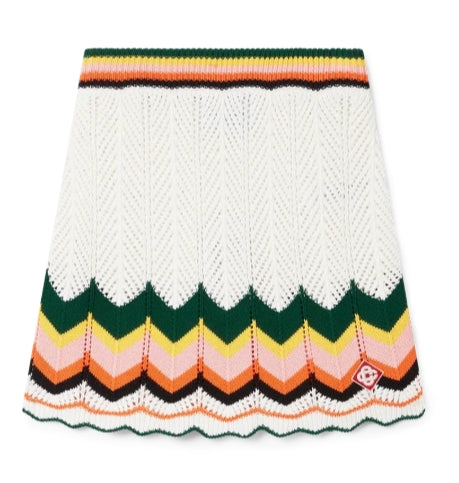 CASABLANCA CHEVRON LACE SKIRT