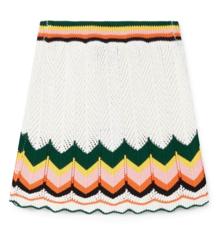 CASABLANCA CHEVRON LACE SKIRT