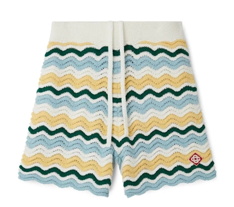 CASABLANCA BOUCLE WAVE SHORTS