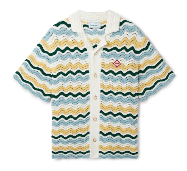 CASABLANCA BOUCLE WAVE SHIRT