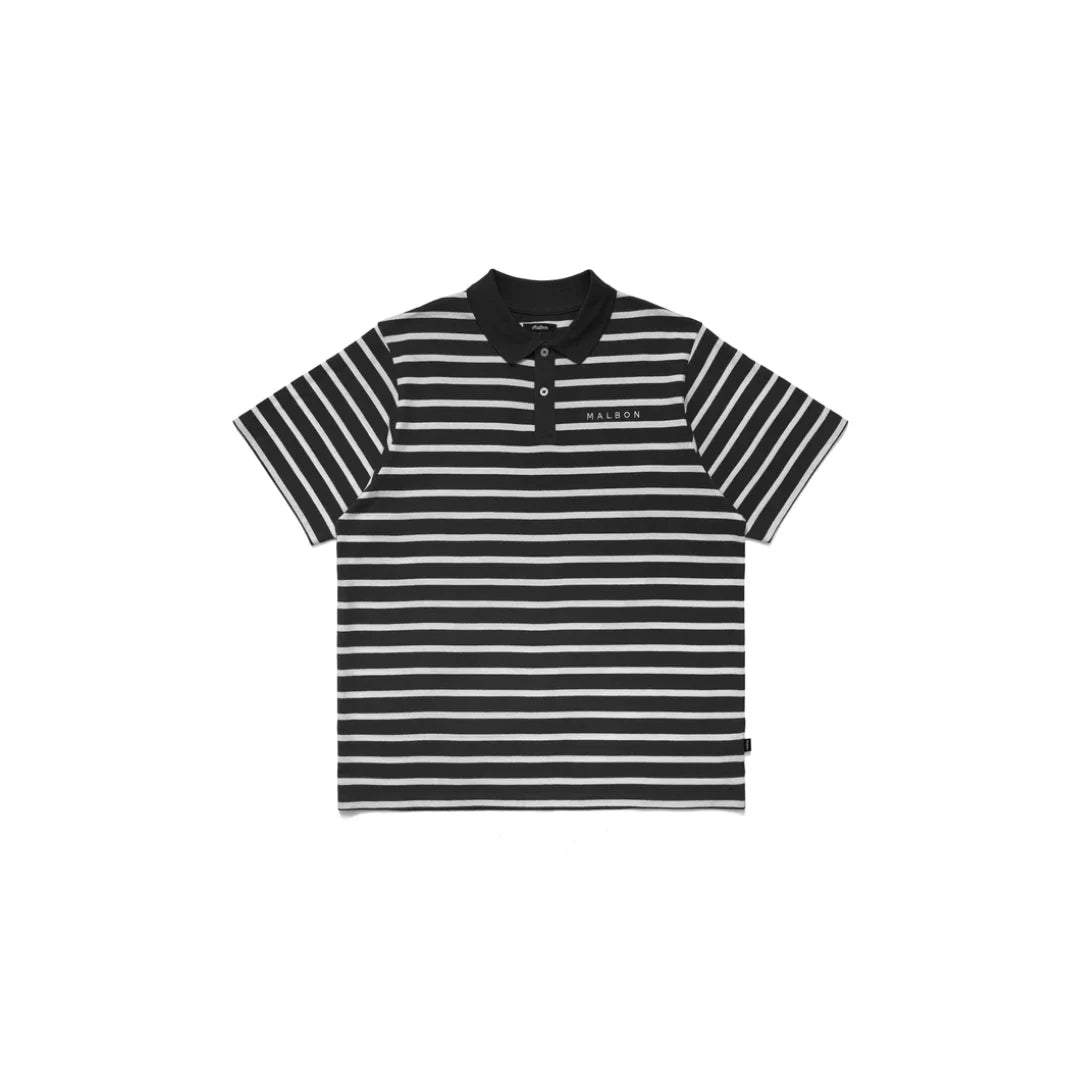 MALBON MANTIS STRIPED POLO