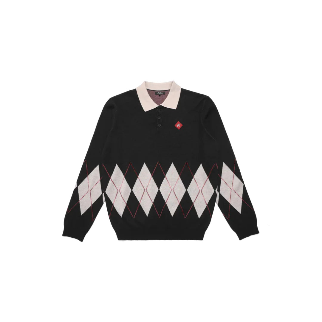 MALBON SELMA LONG SLEEVE KNIT POLO