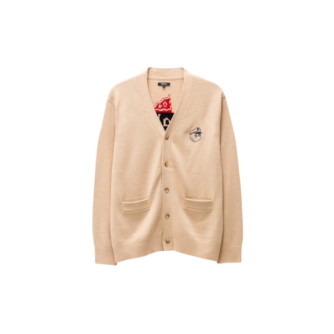 MALBON YACHT CLUB CARDIGAN (SAND, L)