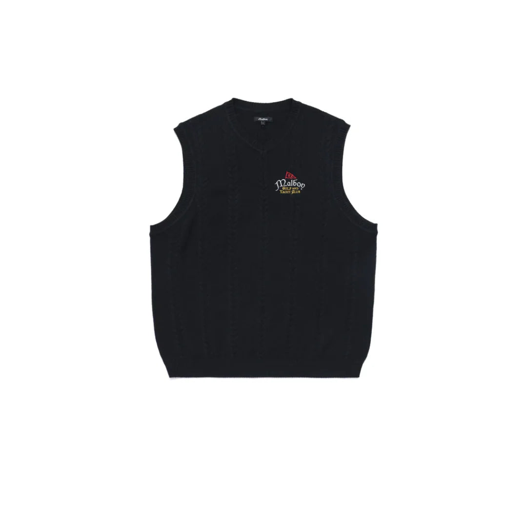 MALBON YACHT CLUB CABLE KNIT VEST
