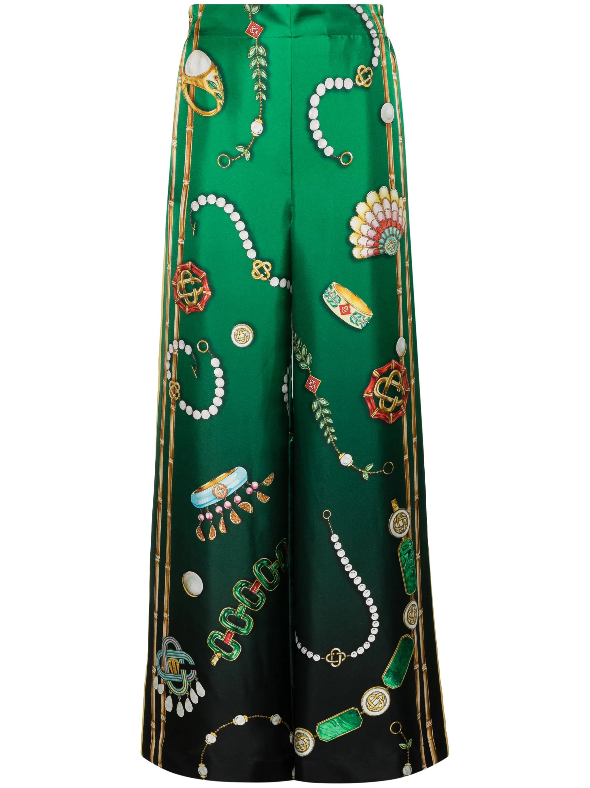 CASABLANCA PRINTED WIDE LEG TROUSERS