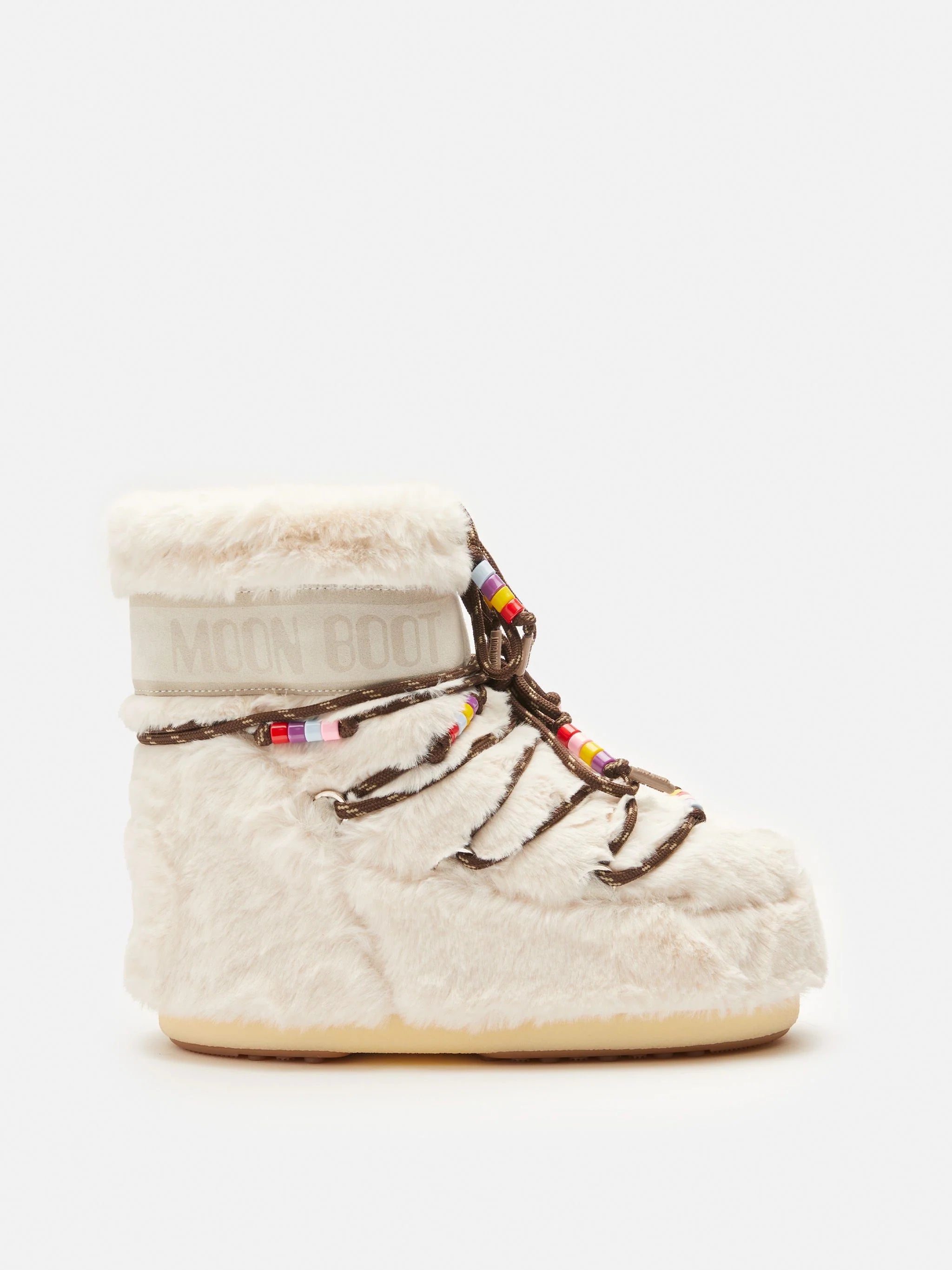 MOON BOOT ICON LOW FAUX FUR BEADS