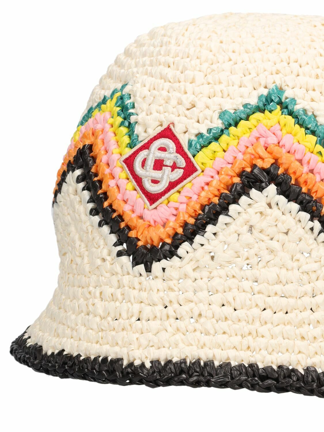 CASABLANCA RAFFIA CROCHET HAT