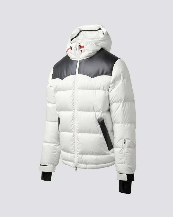 PERFECT MOMENT PIRTUK II LEATHER TRIM JACKET (SNOW WHITE/BLACK, M)