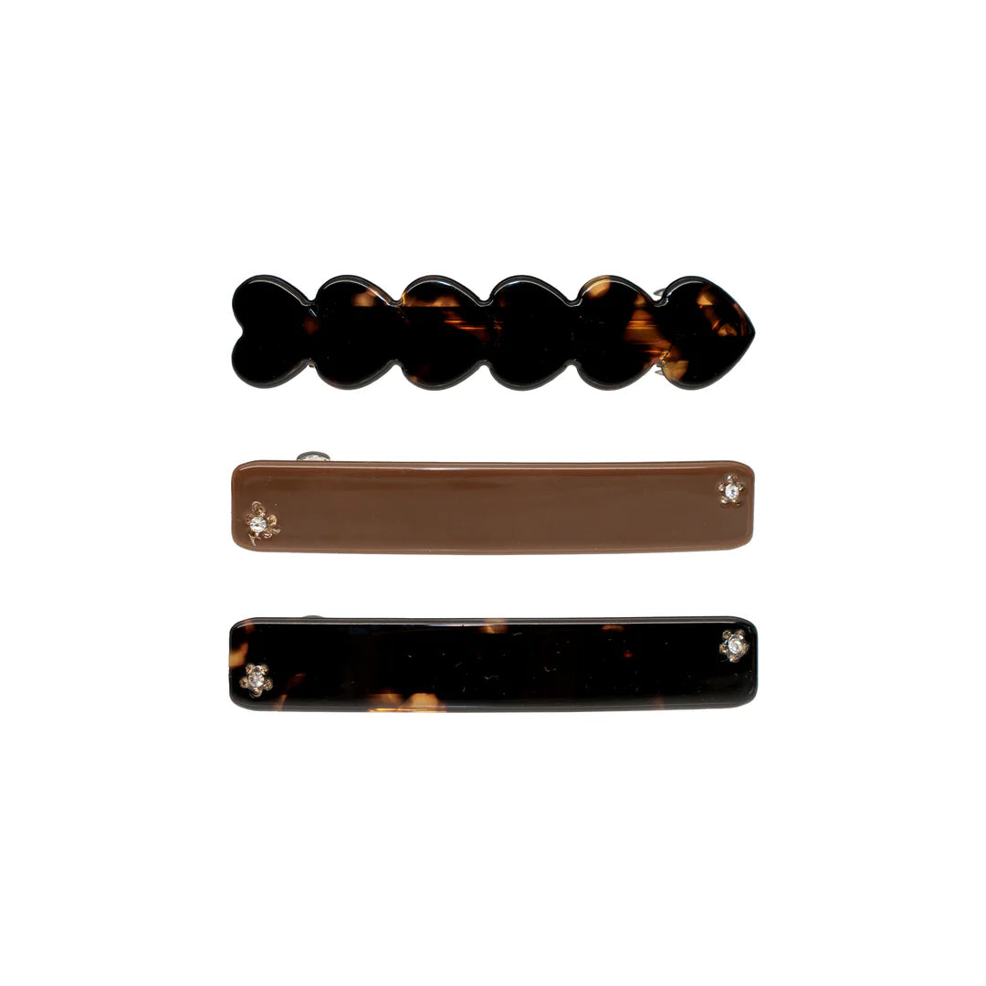 EMI JAY BARRETTE SET OF 3 IN BEAR HUG