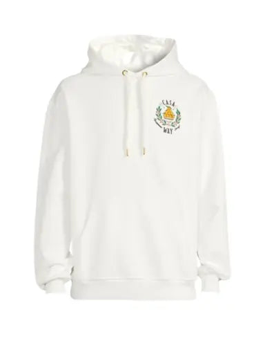 CASABLANCA CASA WAY EMBROIDERED HOODED SWEATSHIRT