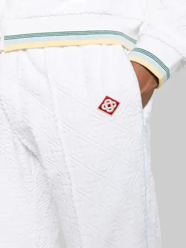 CASABLANCA MENS JACQUARD MONOGRAM TOWELLING TRACK PANTS