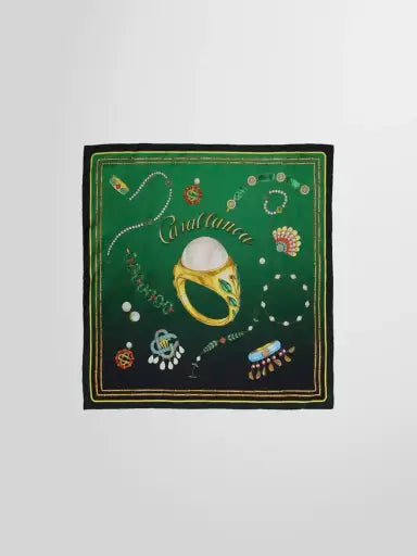 CASABLANCA SILK TWILL SCARF MEDIUM 52CM X 52CM