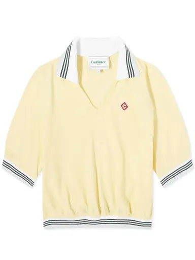 CASABLANCA WM CROPPED PIQUE POLO