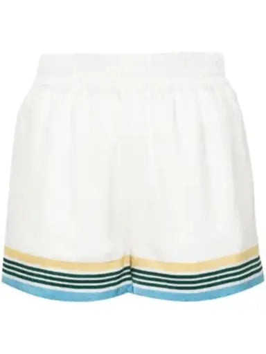 CASABLANCA WM PRINTED SILK SHORTS