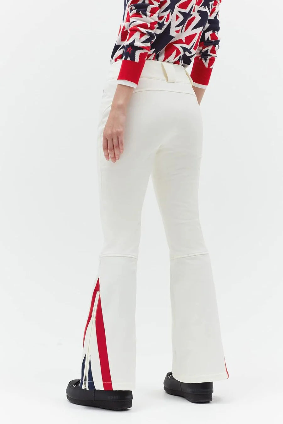 PERFECT MOMENT CHEVRON FLARE PANT II (SNOW WHITE, XS)