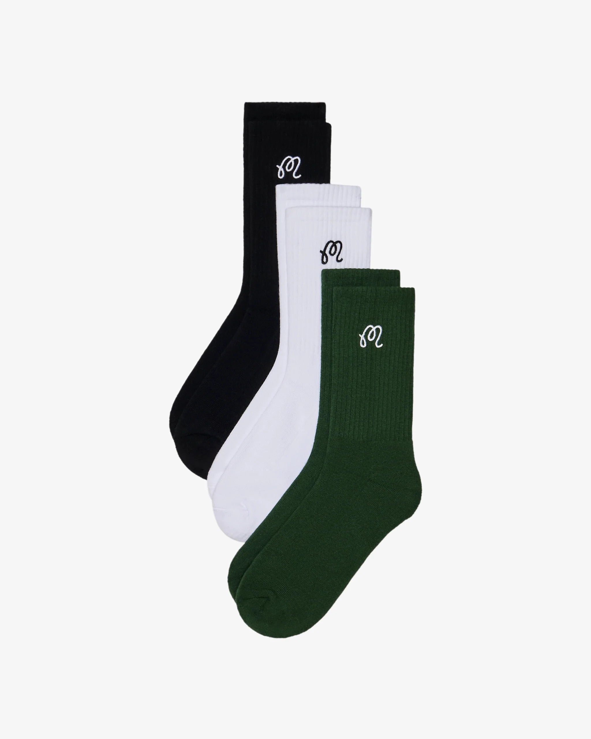 MALBON M CREW SOCK PACK (MULTI, OS)