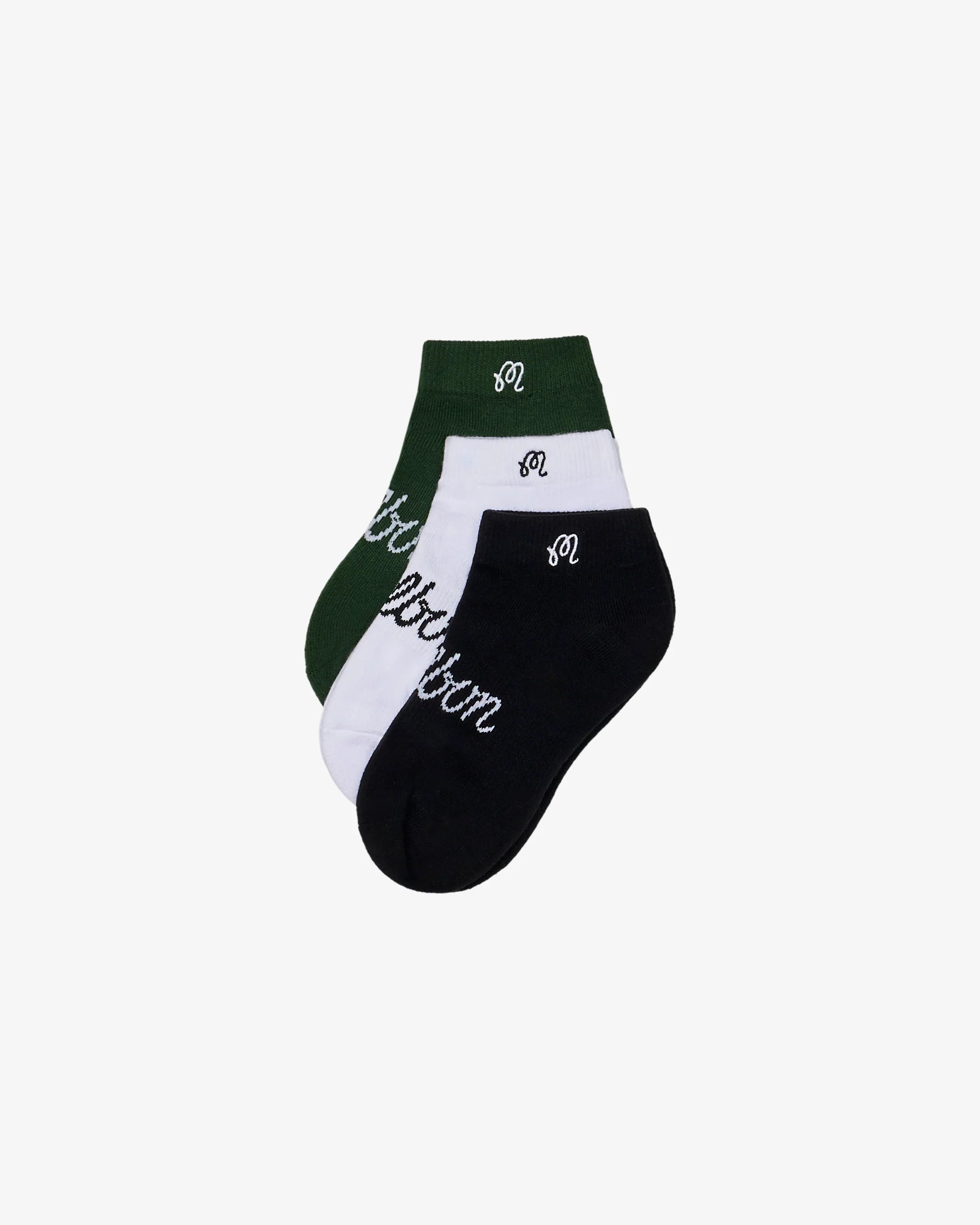 MALBON M QUARTER SOCK PACK (MULTI, OS)