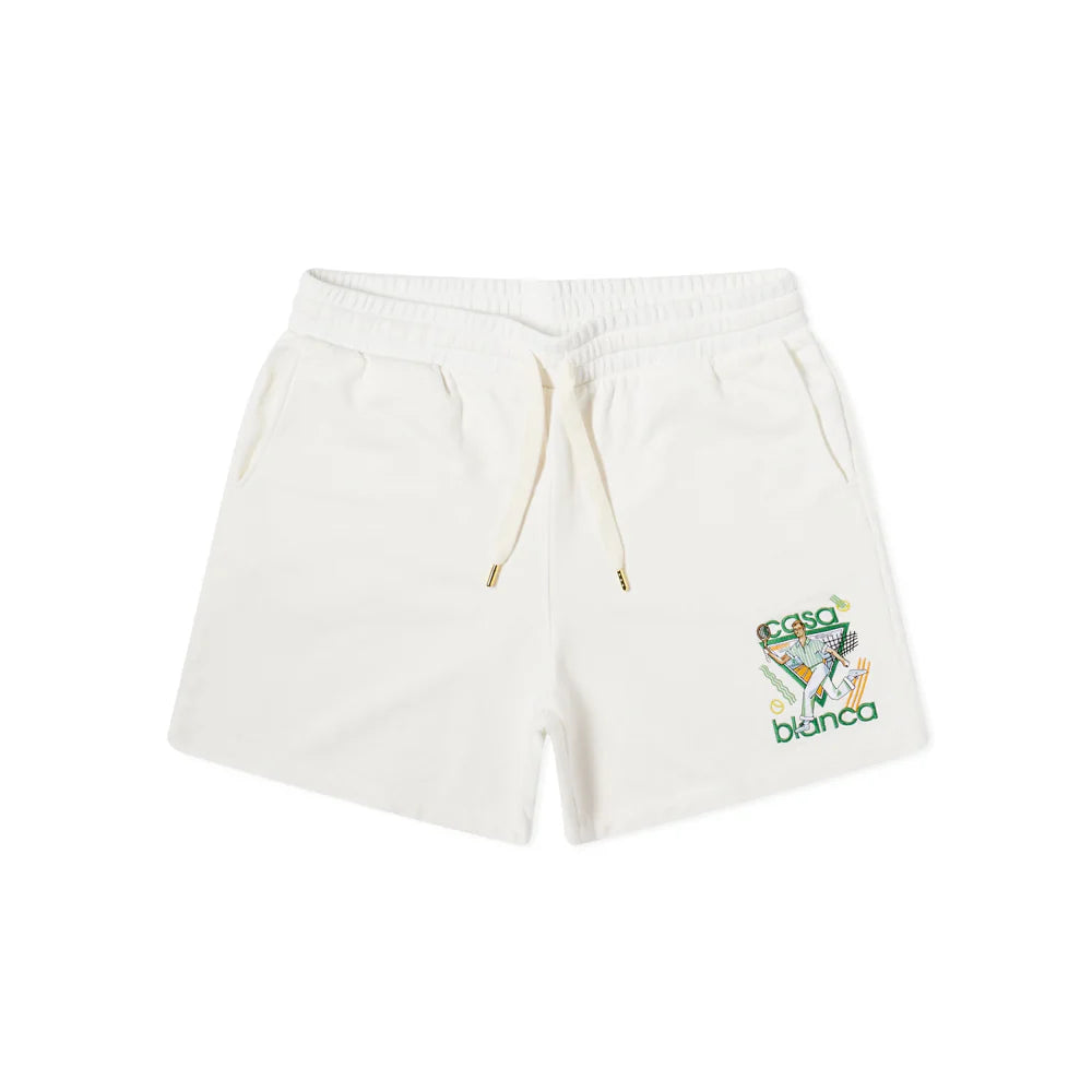 CASABLANCA LE JEU EMBROIDERED SWEATSHORTS
