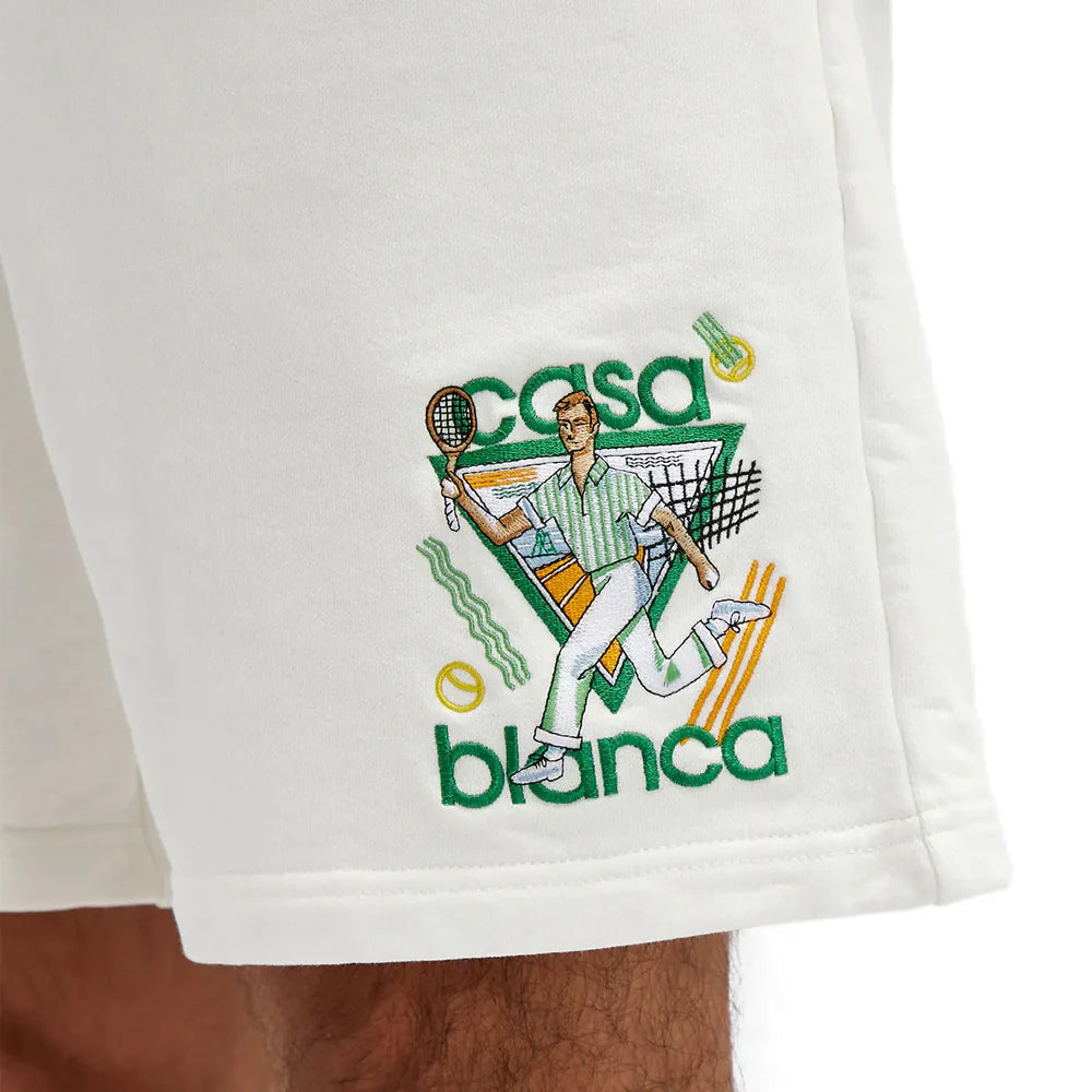 CASABLANCA LE JEU EMBROIDERED SWEATSHORTS