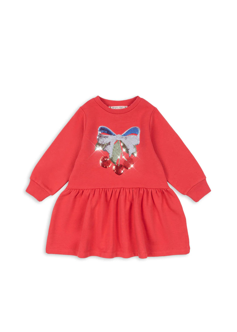 KONGES SLOEJD LOU SEQUIN SWEAT DRESS OCS (WINTERBERRY, SIZE 18M)