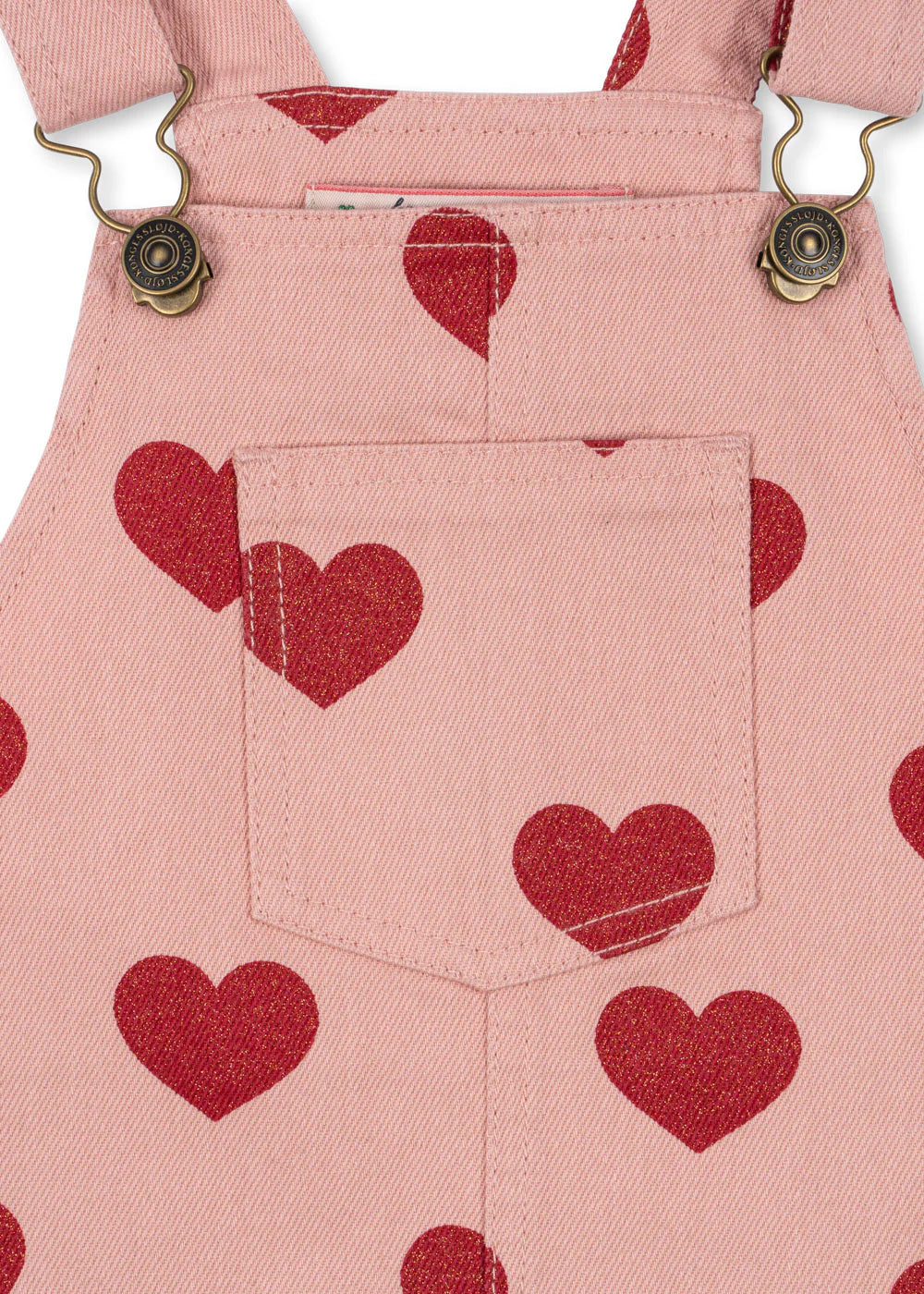 KONGES SLOEJD MAGOT OVERALL DRESS GOTS (AMOUR GLITTER, SIZE 3Y)