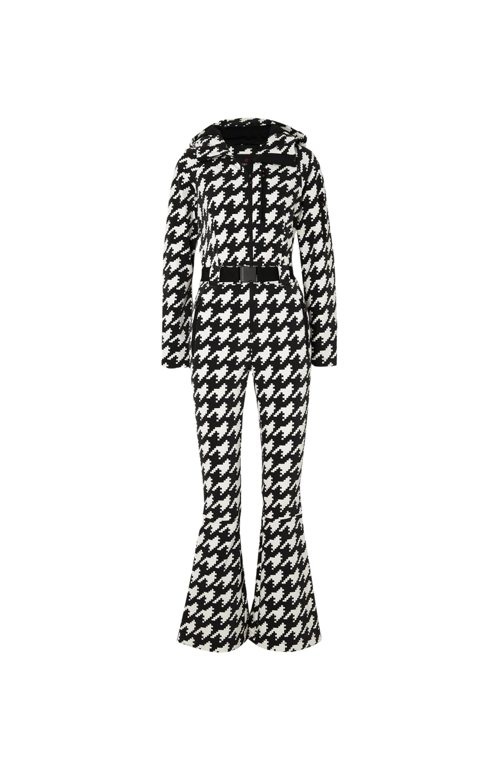 PERFECT MOMENT STAR SUIT SKI ONE PIECE (HOUNDSTOOTH BLACK/SNOW WHITE, S)