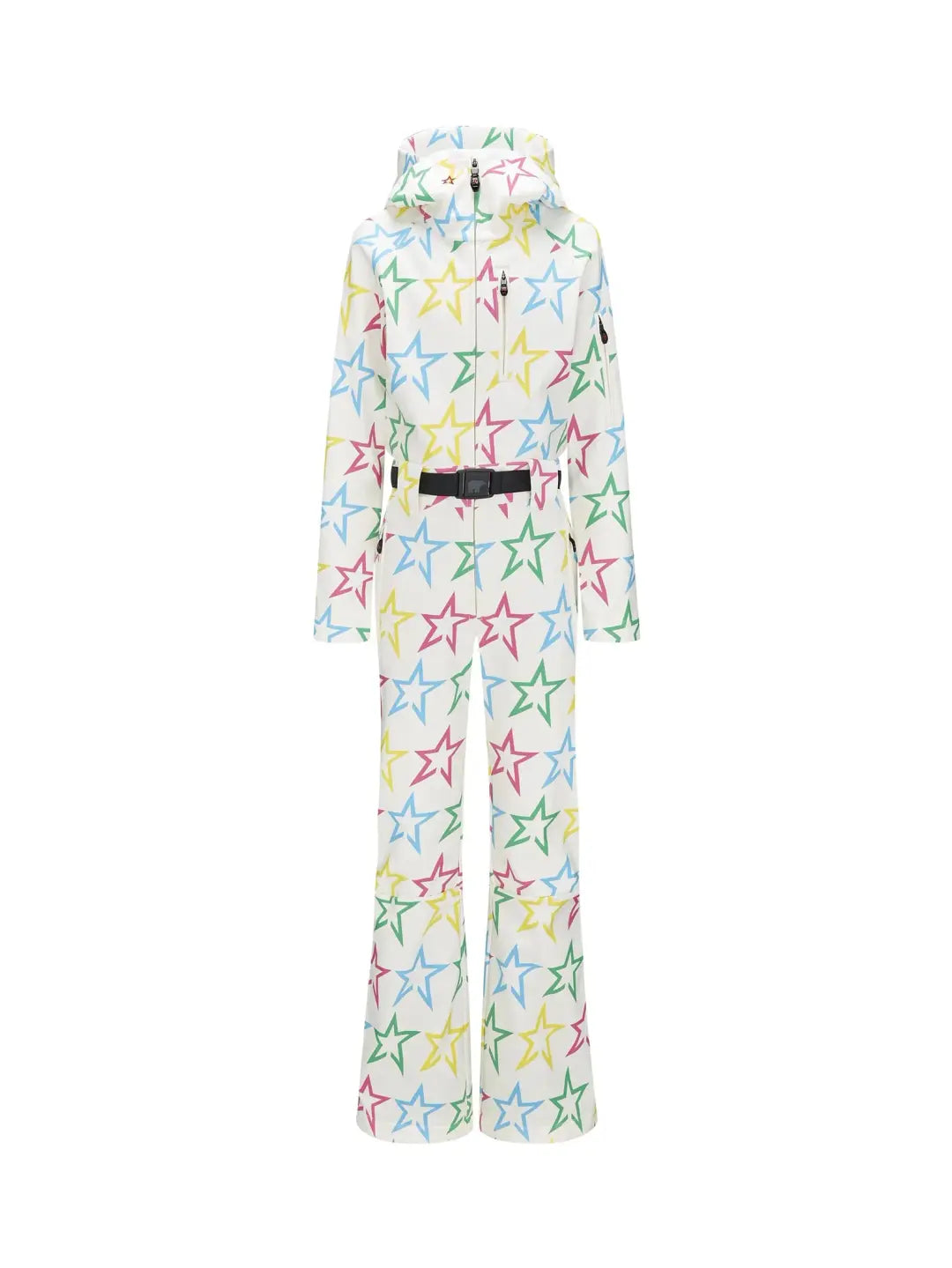 PERFECT MOMENT STAR SUIT SKI ONE PIECE KIDS (LOGO STAR PRINT - SNOW WHITE/RAINBOW STAR)