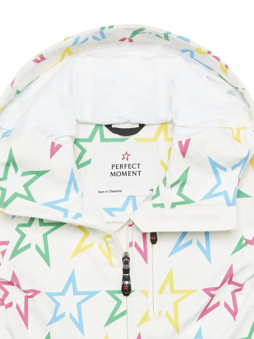 PERFECT MOMENT STAR SUIT SKI ONE PIECE KIDS (LOGO STAR PRINT - SNOW WHITE/RAINBOW STAR)