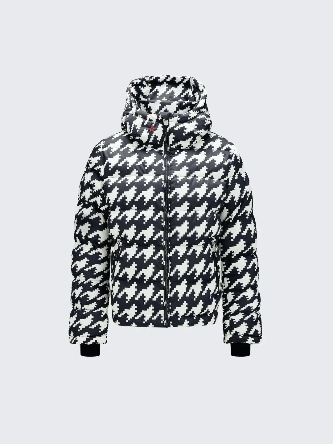 PERFECT MOMENT POLAR FLARE II JACKET (HOUNDSTOOTH BLACK/SNOW WHITE, XS)