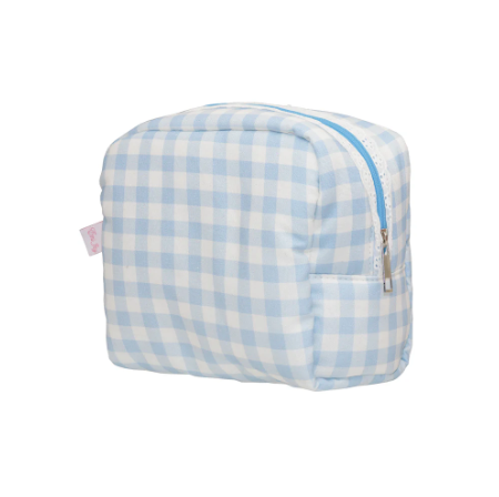 EMI JAY GINGHAM POUCH IN POWDER BLUE