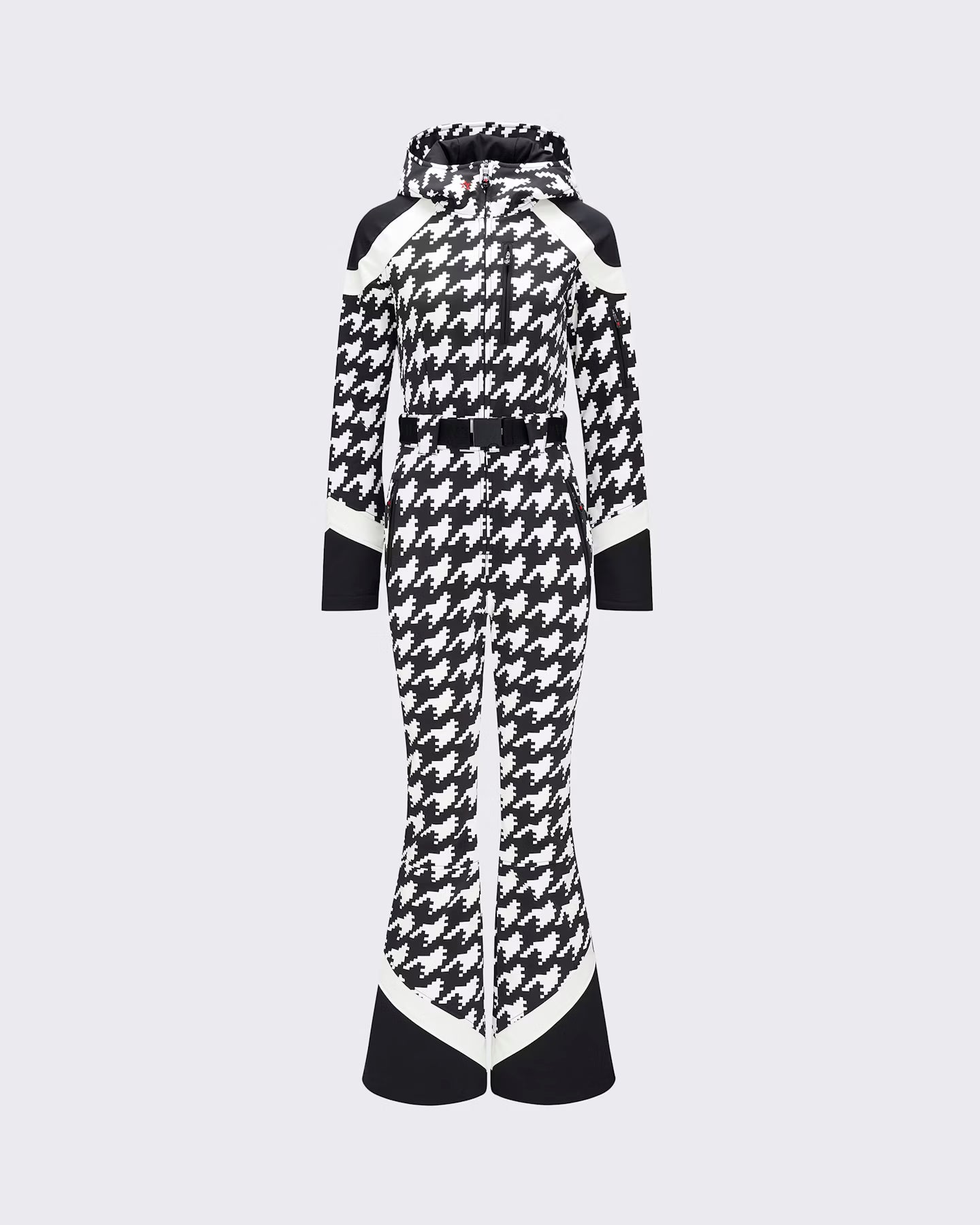 PERFECT MOMENT ALLOS ONE PIECE (HOUNDSTOOTH BLACK/SNOW WHITE, S)