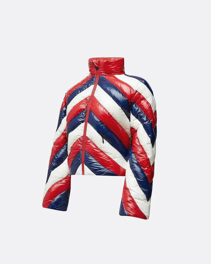 PERFECT MOMENT MINI STRIPE DUVET SKI JACKET