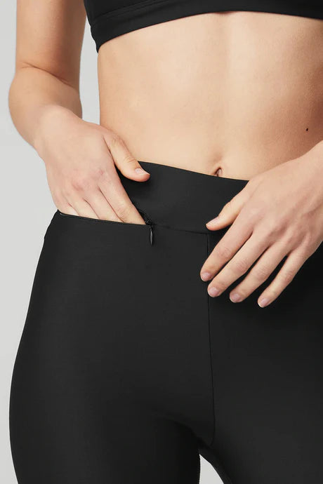 ALO AIRLIFT HIGH-WAIST CONCEAL-ZIP CAPRI