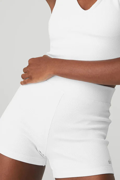 ALO GODDESS RIBBED HEADLINER SHORT