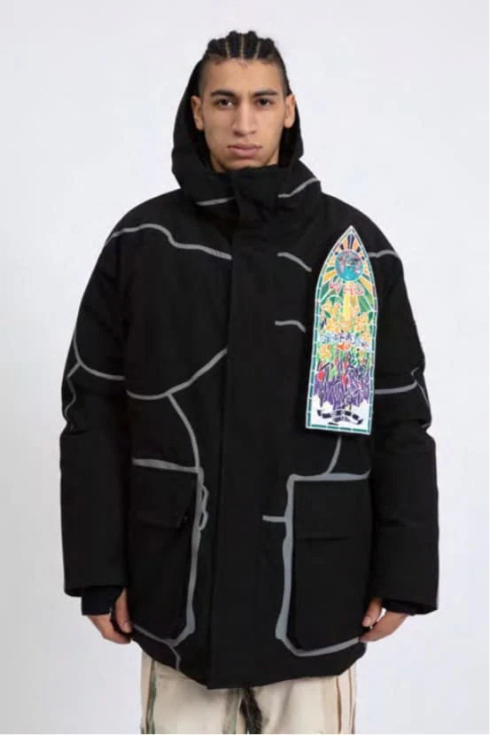 WDWxADD HOODED PARKA WITH DOWN PADDING