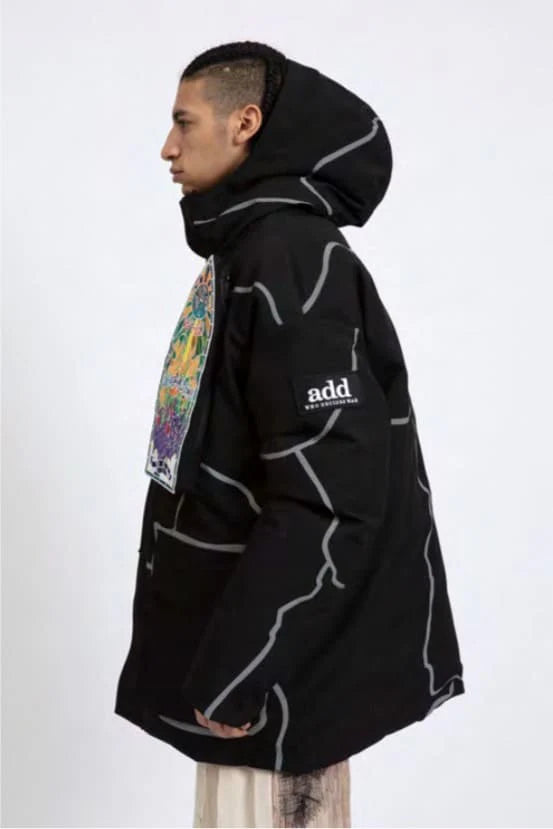 WDWxADD HOODED PARKA WITH DOWN PADDING