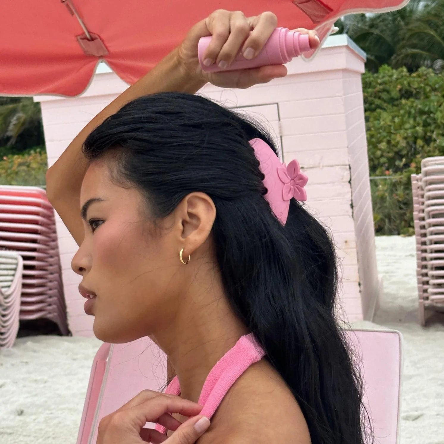EMI JAY BIG EFFING CLIP IN LYCHEE HIBISCUS