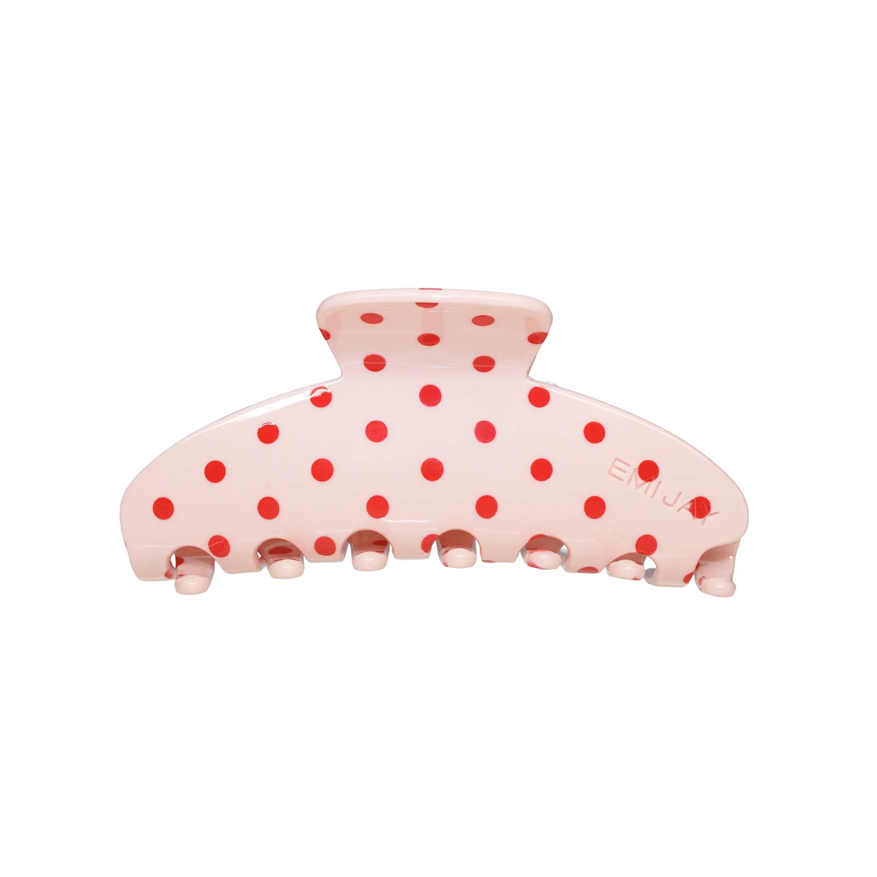 EMI JAY BIG EFFING CLIP IN BLUSH POLKA DOT