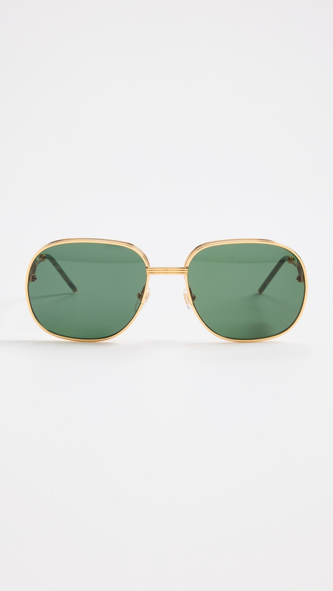 CASABLANCA SQUARE METAL SUNGLASSES WITH SOLID LENS