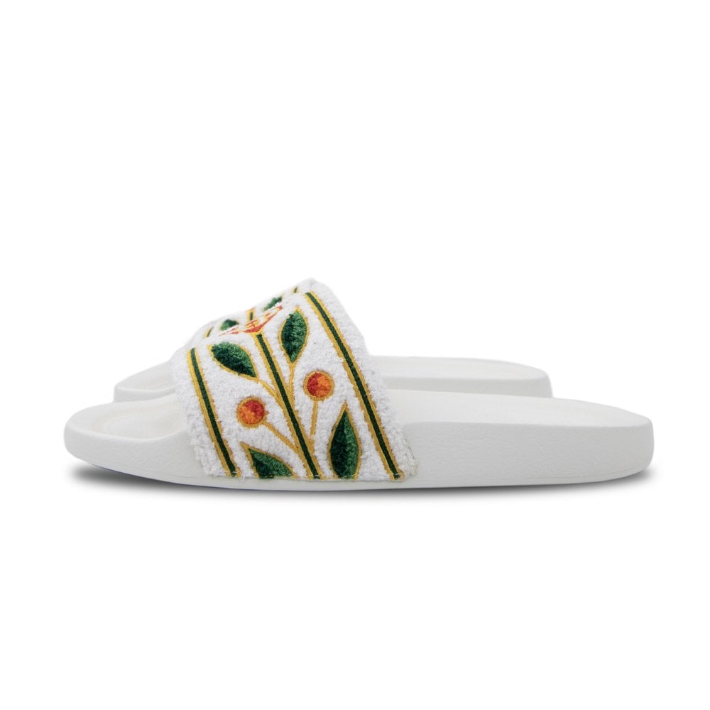 CASABLANCA EMBROIDERED TERRY SLIDER