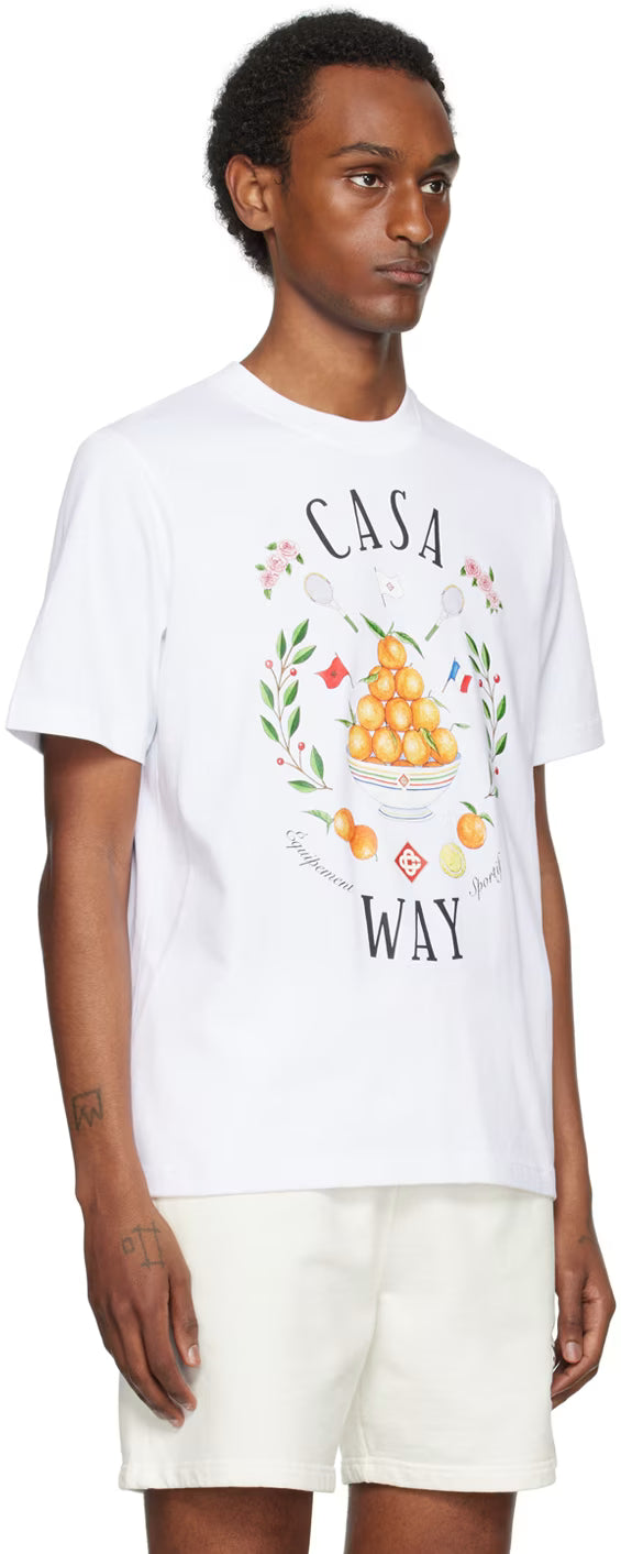 CASABLANCA FRONT CASA WAY PRINTED T-SHIRT