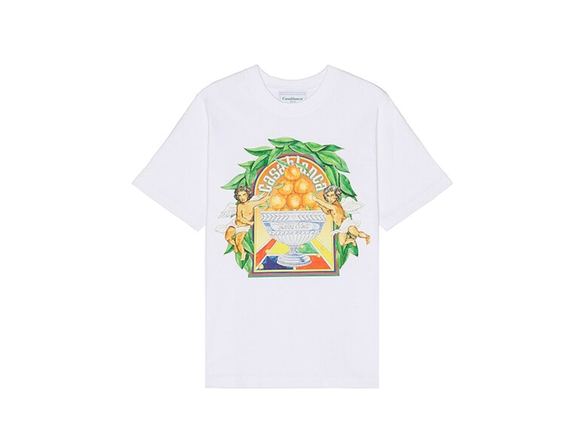 CASABLANCA TRIOMPHE D'ORANGE PRINTED UNISEX T-SHIRT