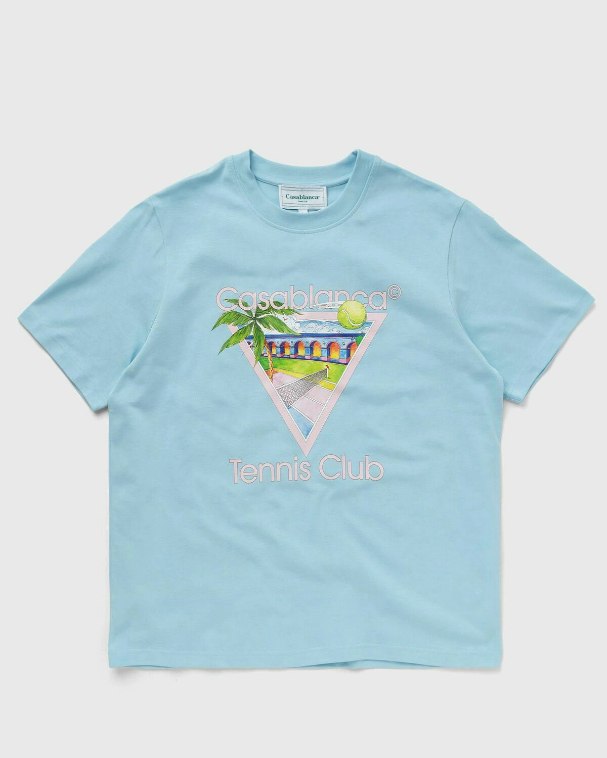 CASABLANCA TENNIS CLUB ICON SCREEN PRINTED T-SHIRT
