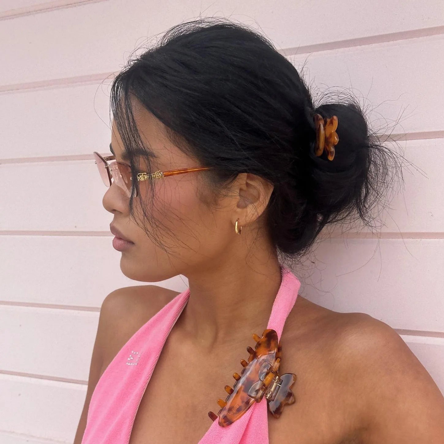 EMI JAY HAIR PIN IN TORTOISE HIBISCUS