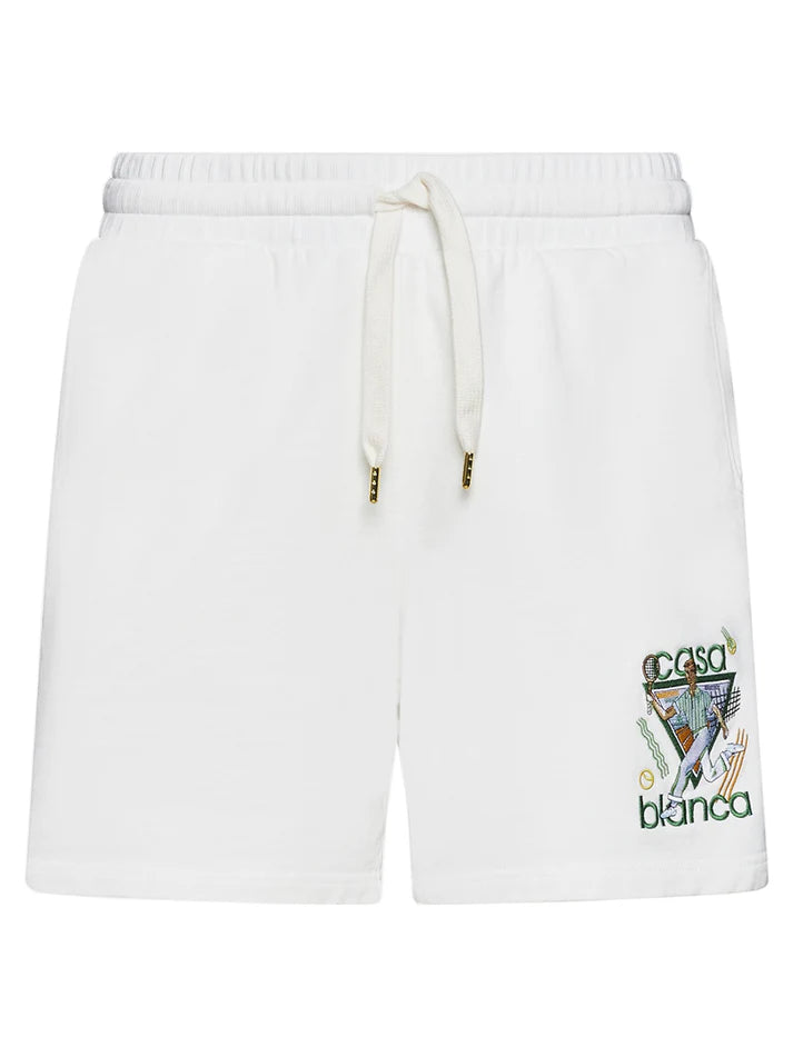 CASABLANCA LE JEU CRAYON EMBROIDERED SWEATSHORTS