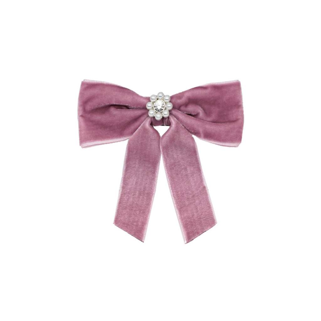 EMI JAY MINI ICONIC VELVET BOW BARRETTE